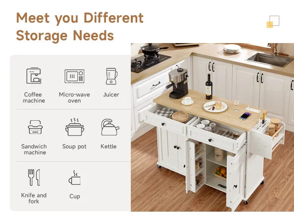 60" Mobile Kitchen Islands