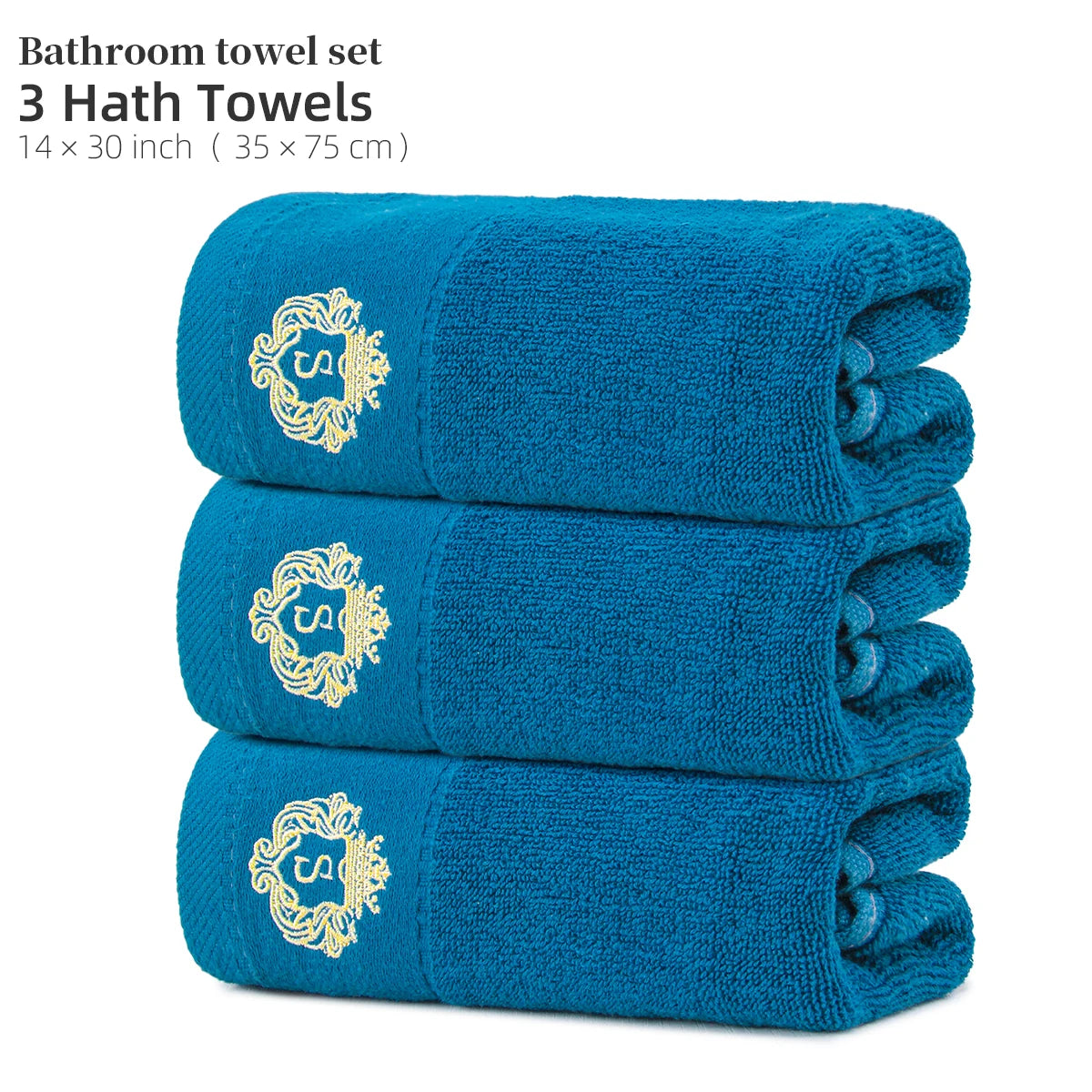 3 Pure Cotton Hair Drying Towels
