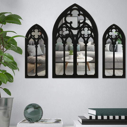 3pcs Gothic Mirrors Wall Decor