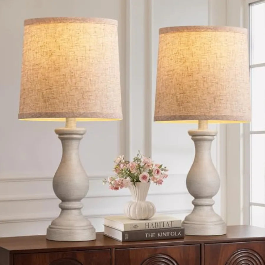 Farmhouse Table Lamps Set of 2 -