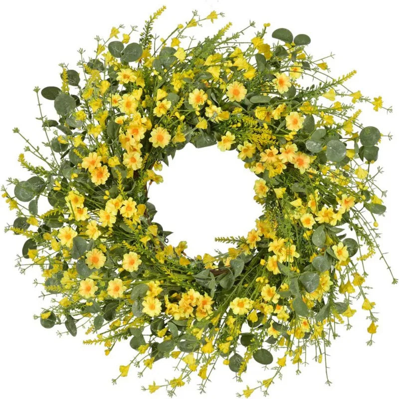 Artificial Flower Daisy Wreath