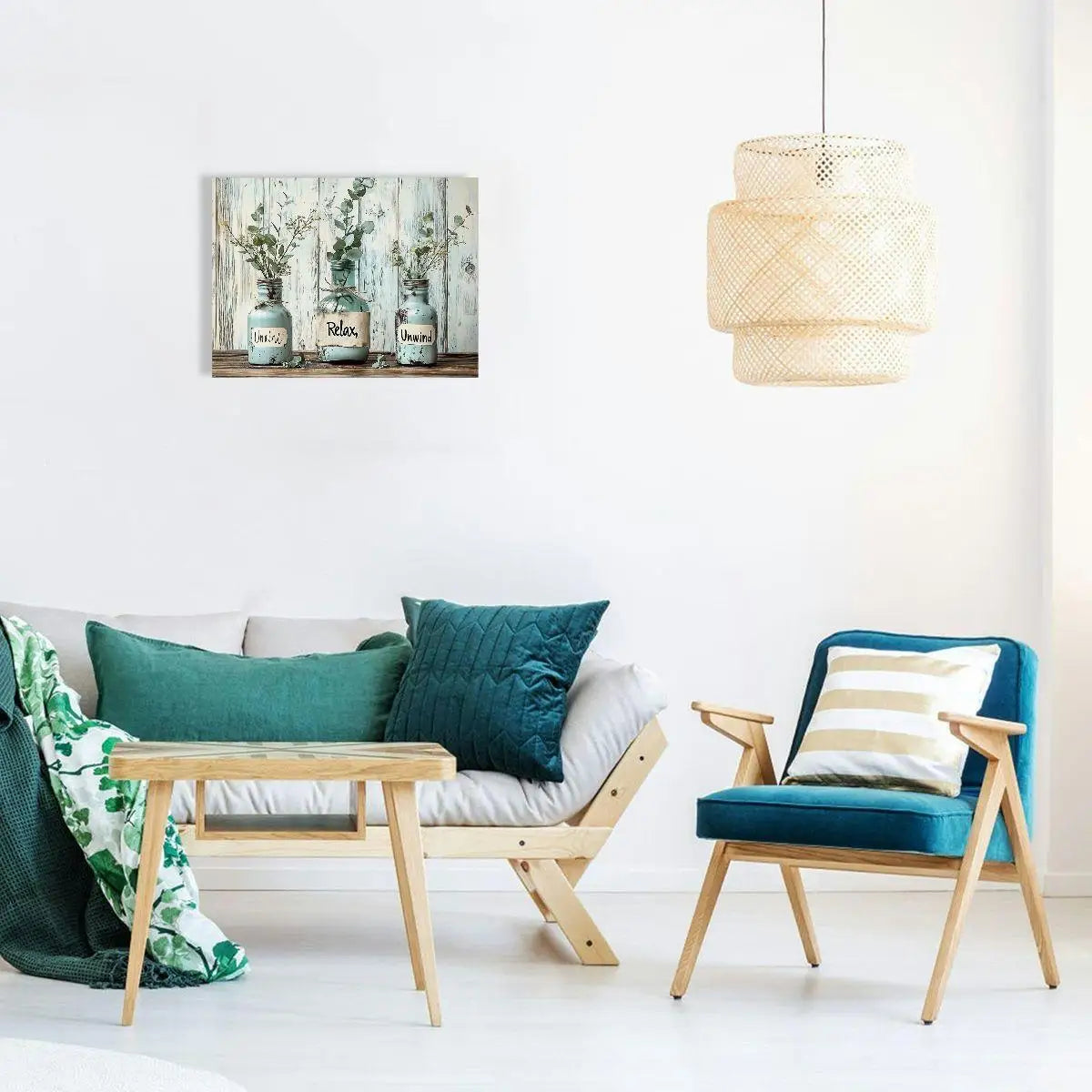 1PC Green Butterfly Vase Canvas