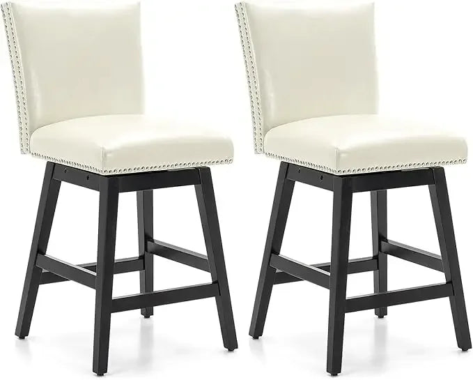 Bar Stools Set of 4, 26" Swivel Counter Height