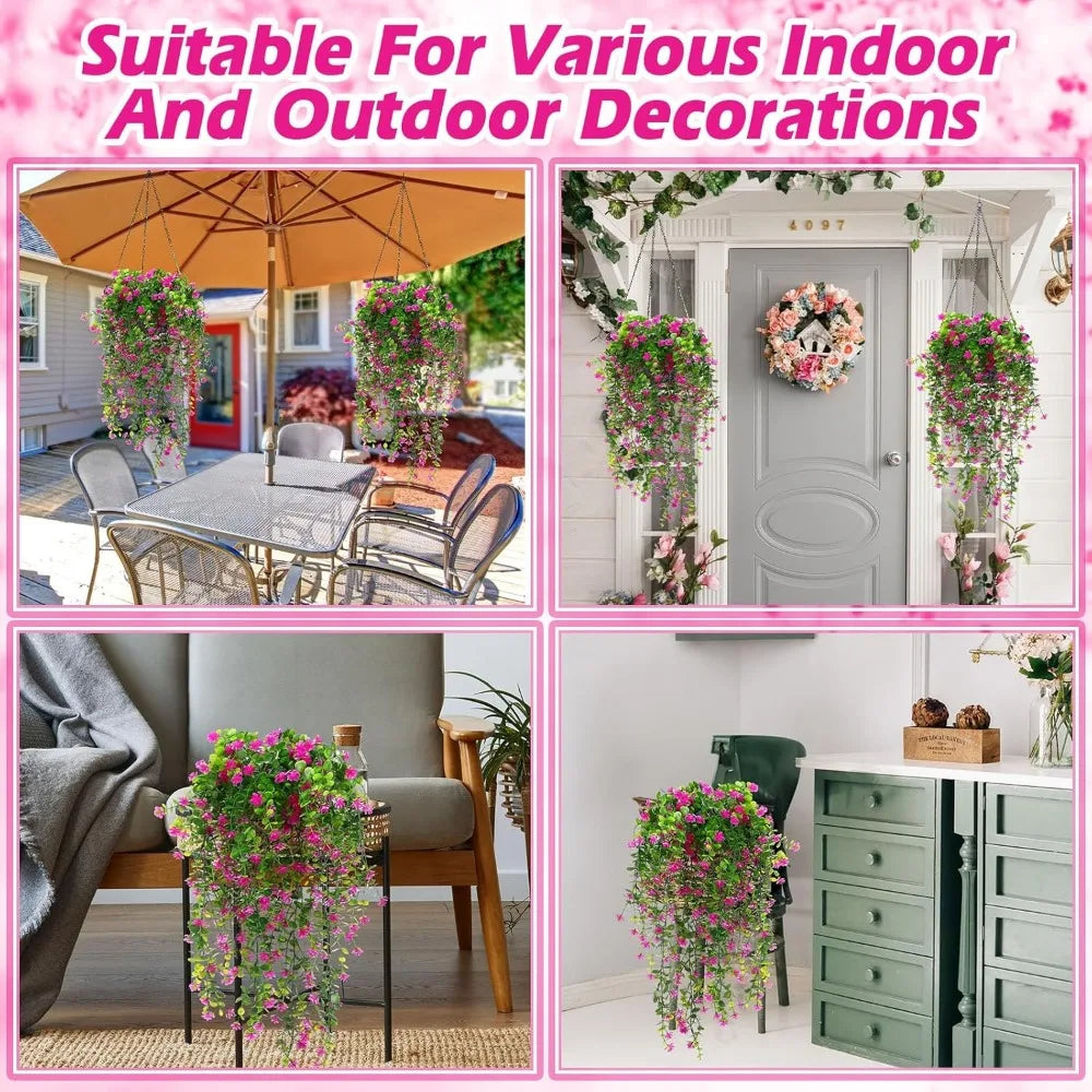 6 Pcs Artificial Hanging Ferns