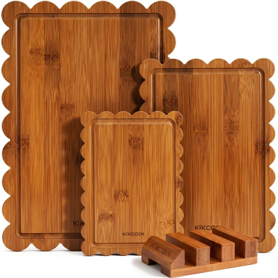 4Pcs Bamboo Cutting Board Set