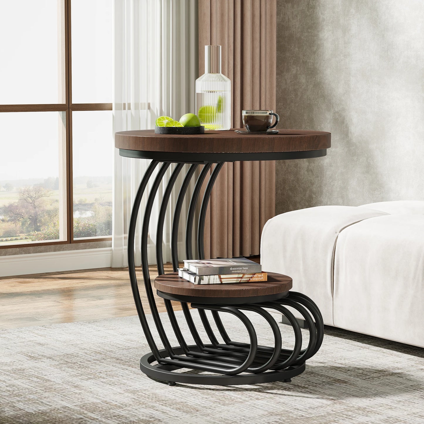 2 Tier Round End Tables