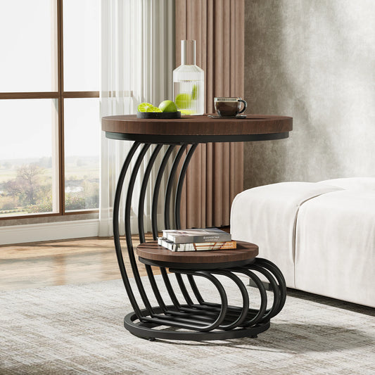 2 Tier Round End Tables