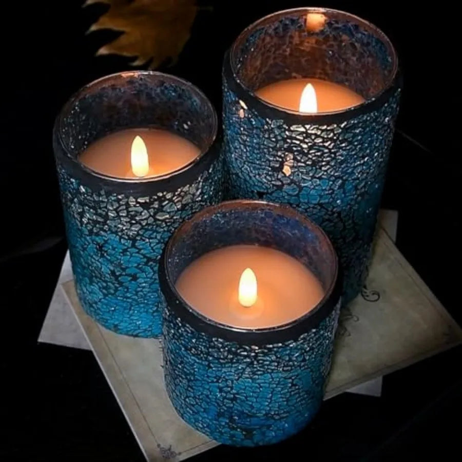 LED Mosaic Flameless Candle