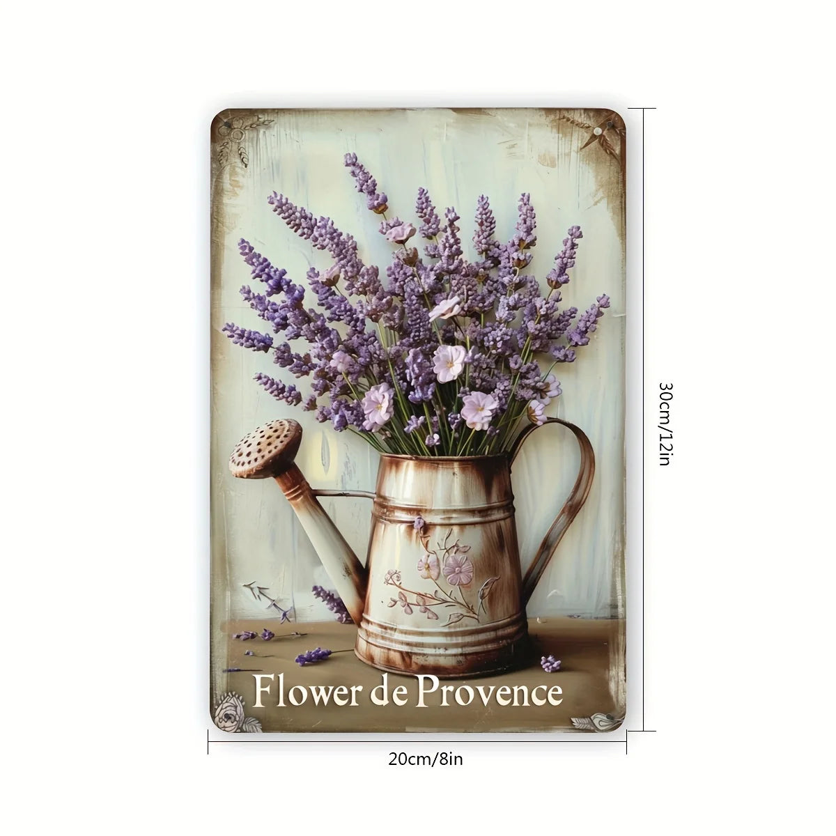 Iron Mural Art Rustic Flower 8x12 Inches