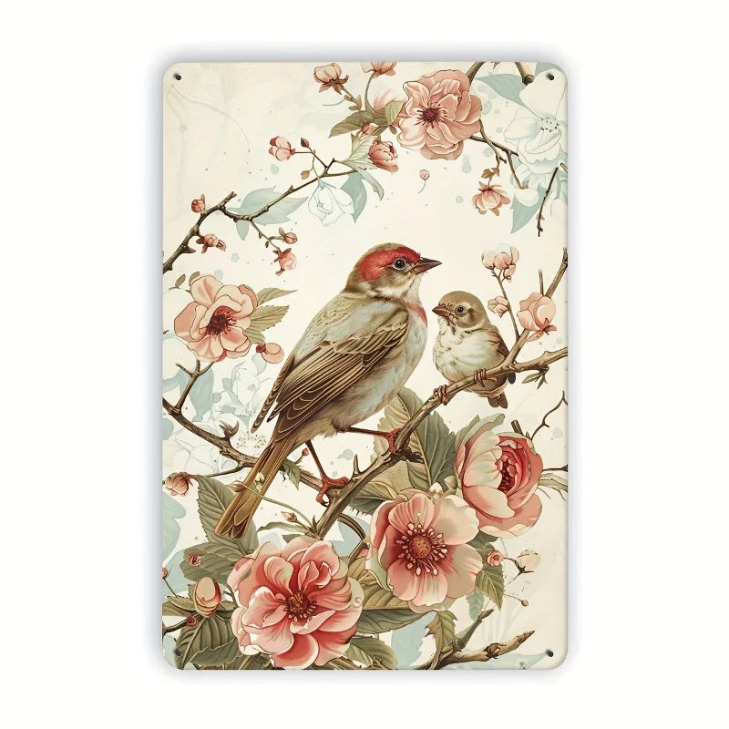 Vintage Bird Themed Iron Metal Logo