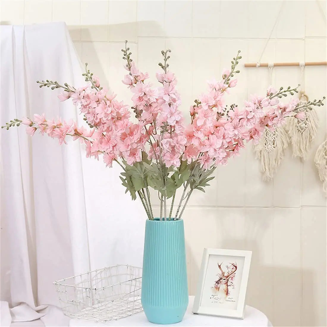 6 Pcs Delphinium Artificial Flowers for Tall Vase