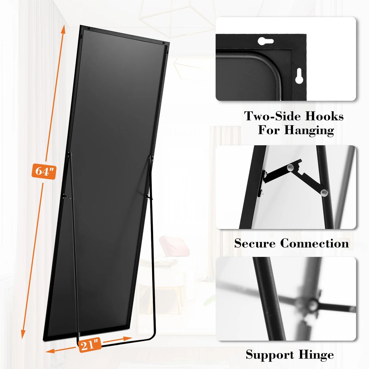 JHK Full Body Wall Mirror