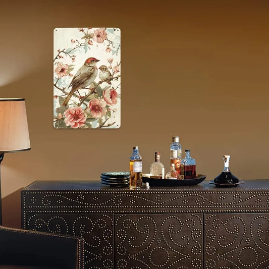 Vintage Bird Themed Iron Metal Logo