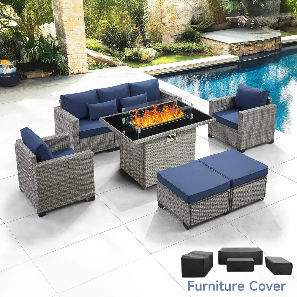 Patio Set with Fire Pit Table