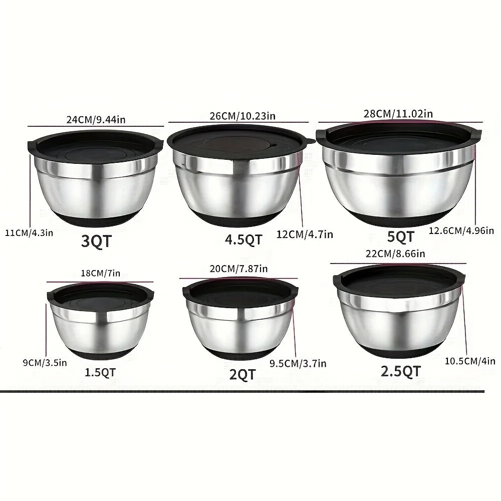 Stainless Steel Mixing Bowl/gadget Set