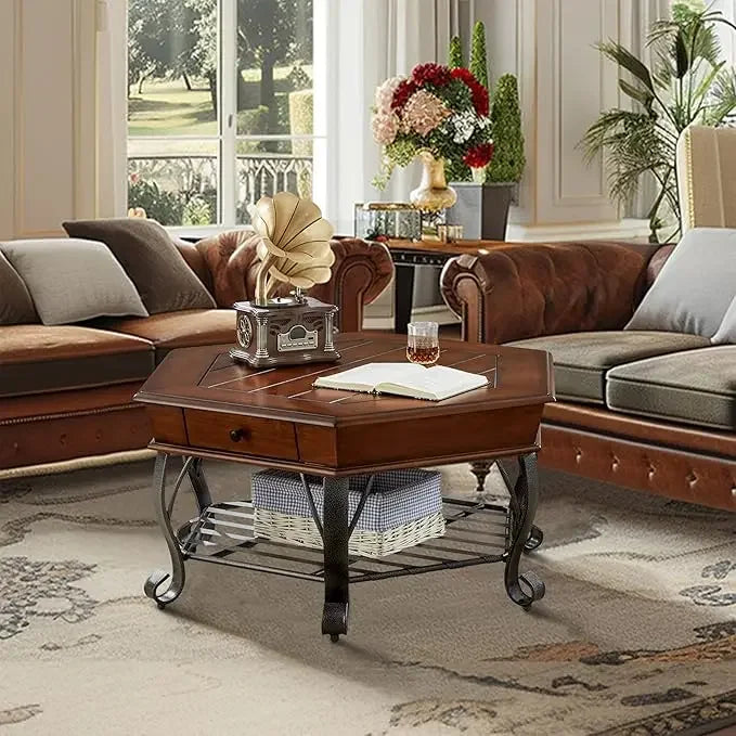 Vintage Wood Coffee Tables Set