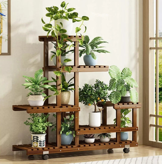 6 Tier Wood Plant Stand