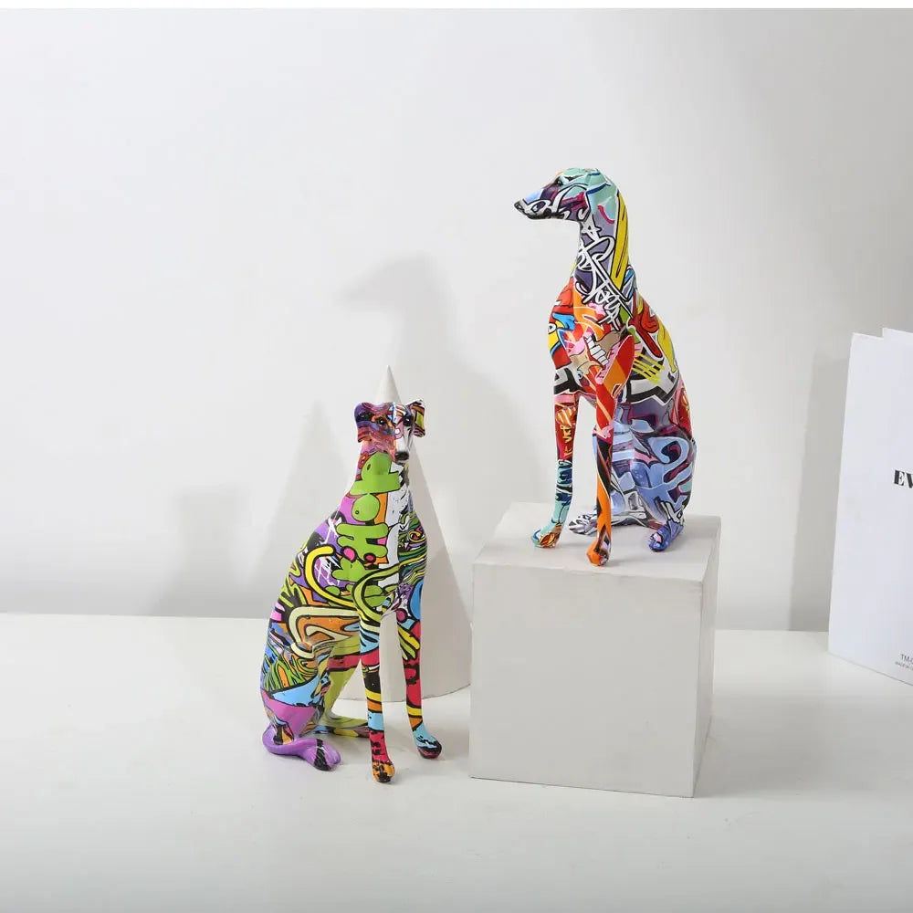 Creative Colorful Greyhound Doberman Decoration