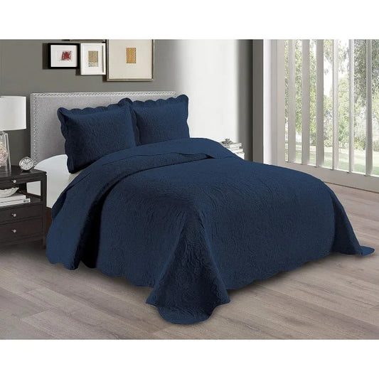 Linen Embossed Bedspread Set