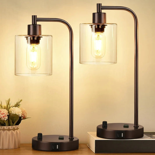 Set of 2 Oil Rubbed Bronze Table Lamps