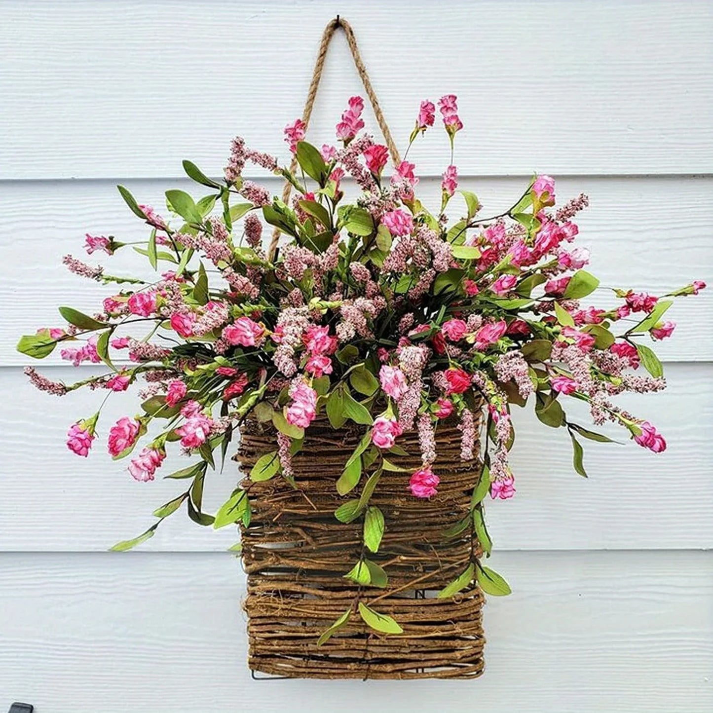 Wildflowers Hanging Basket Wreath