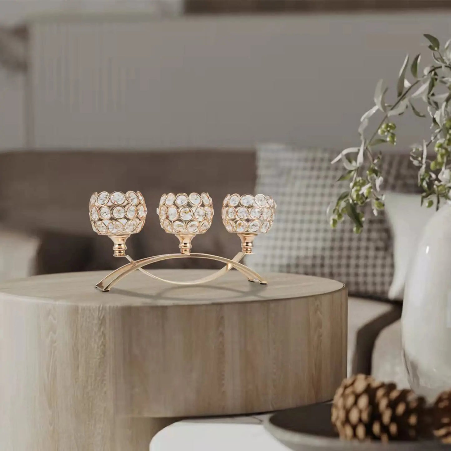 Gold Candle Holders for Table Centerpiece