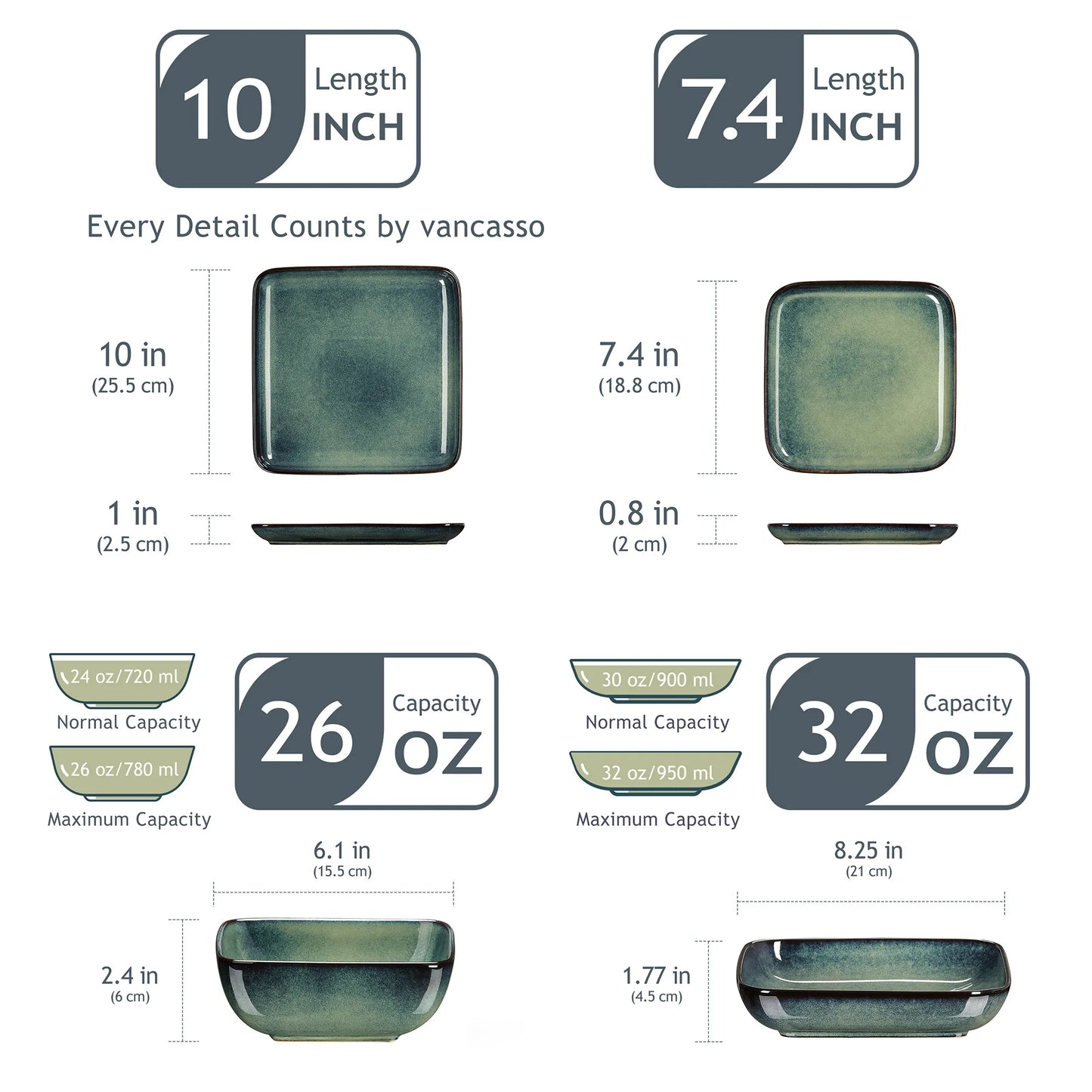 Vancasso Stern Dinner Set 16 Piece