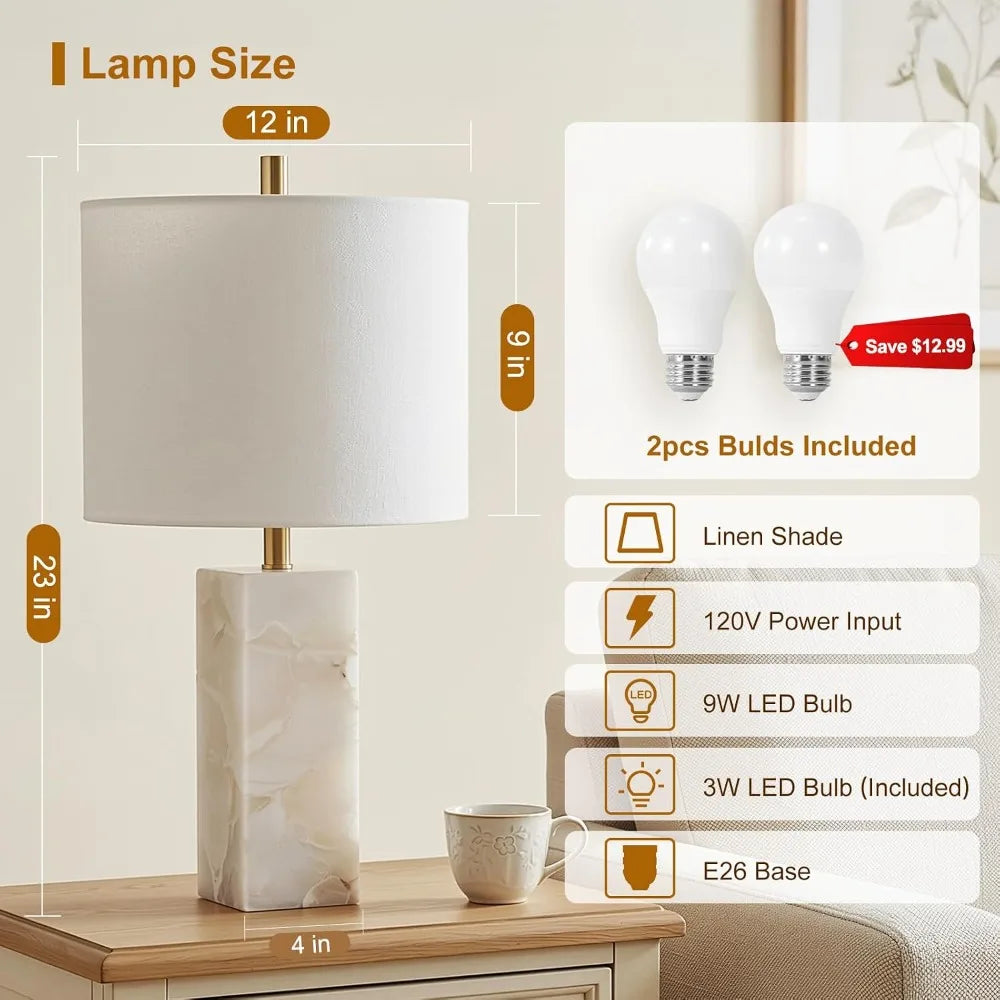 Alabaster Table Lamp Set of 2