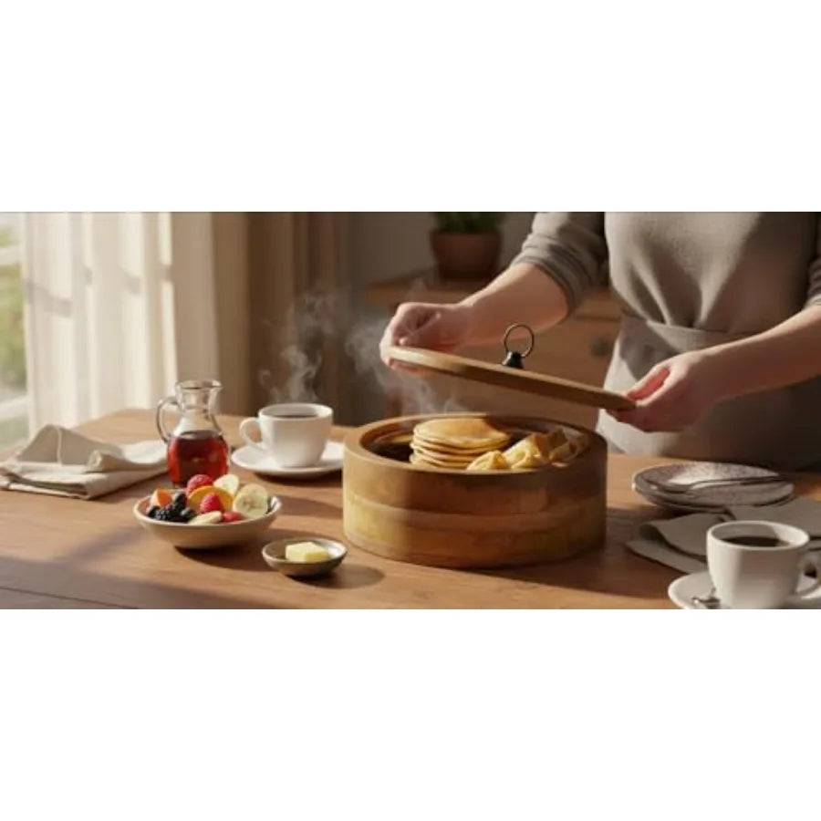 Wooden Tortilla Warmer Basket