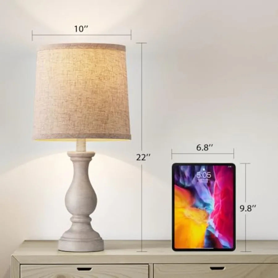 Farmhouse Table Lamps Set of 2 -