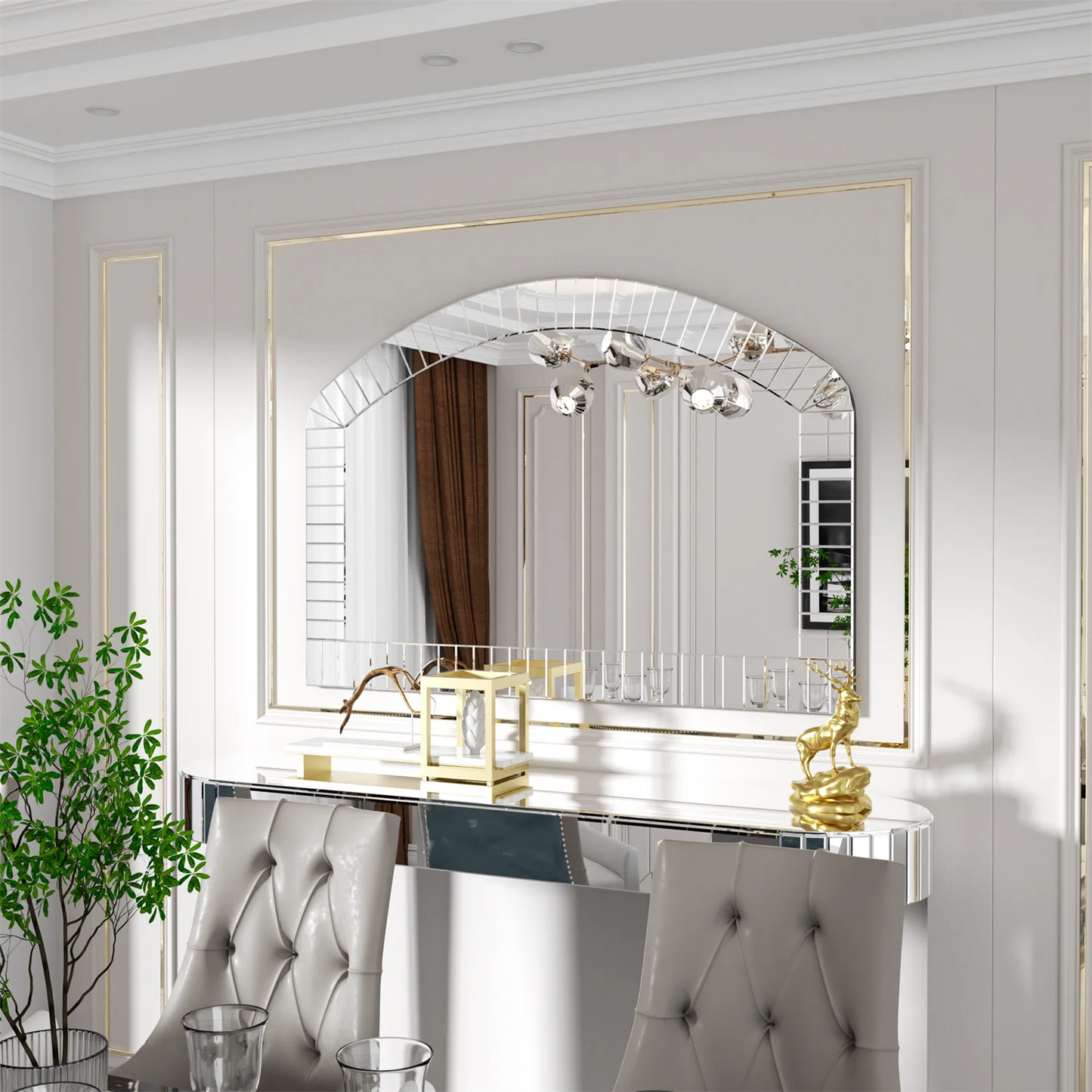 Large Arched Wall Mirror