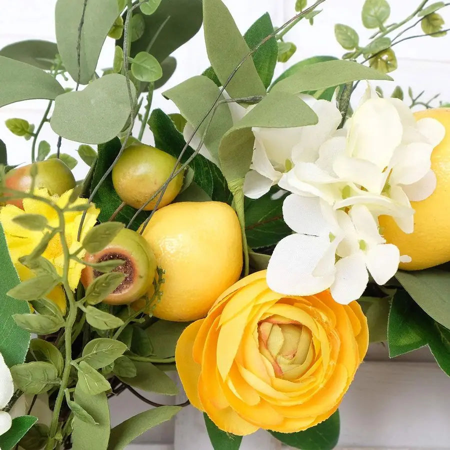 Artificial Lemon Wreath