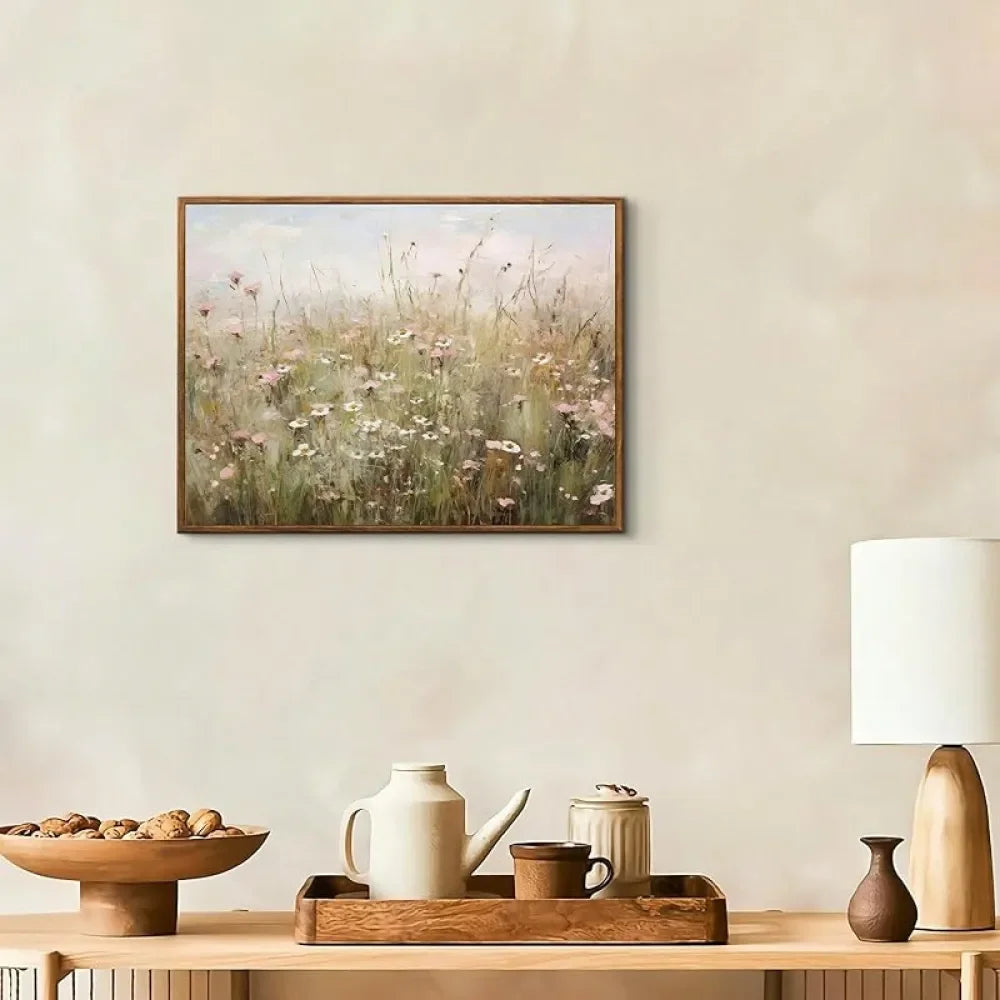 Framed Vintage Wildflower Wall Art