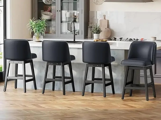 Bar Stools Set of 4, 26" Swivel Counter Height