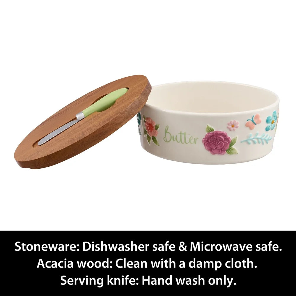 Painted Meadow Butter Dish Set