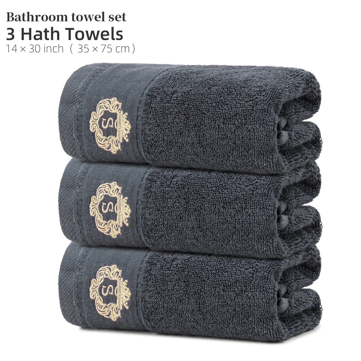 3 Pure Cotton Hair Drying Towels