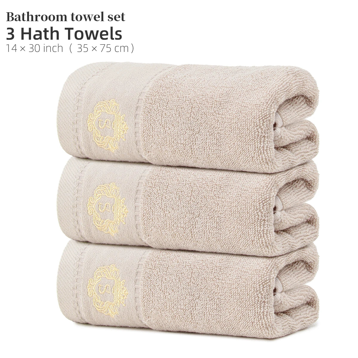 3 Pure Cotton Hair Drying Towels