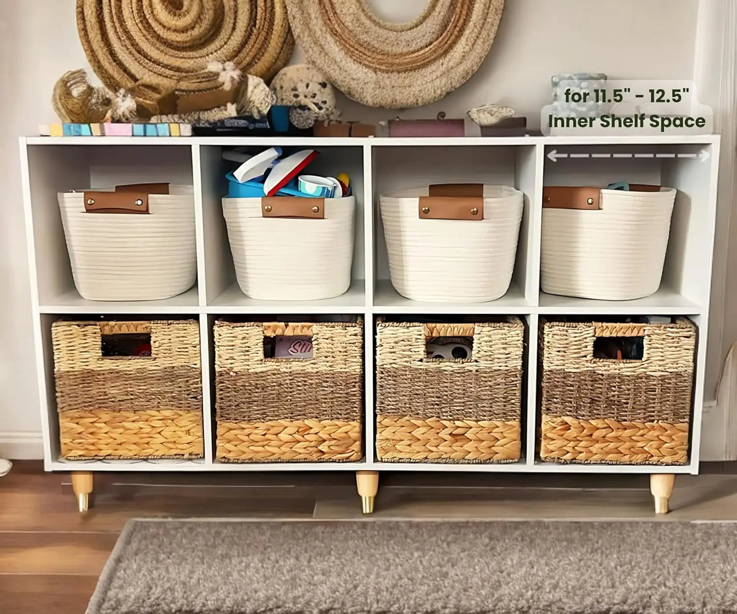 Wicker Storage Cubes Set of 4