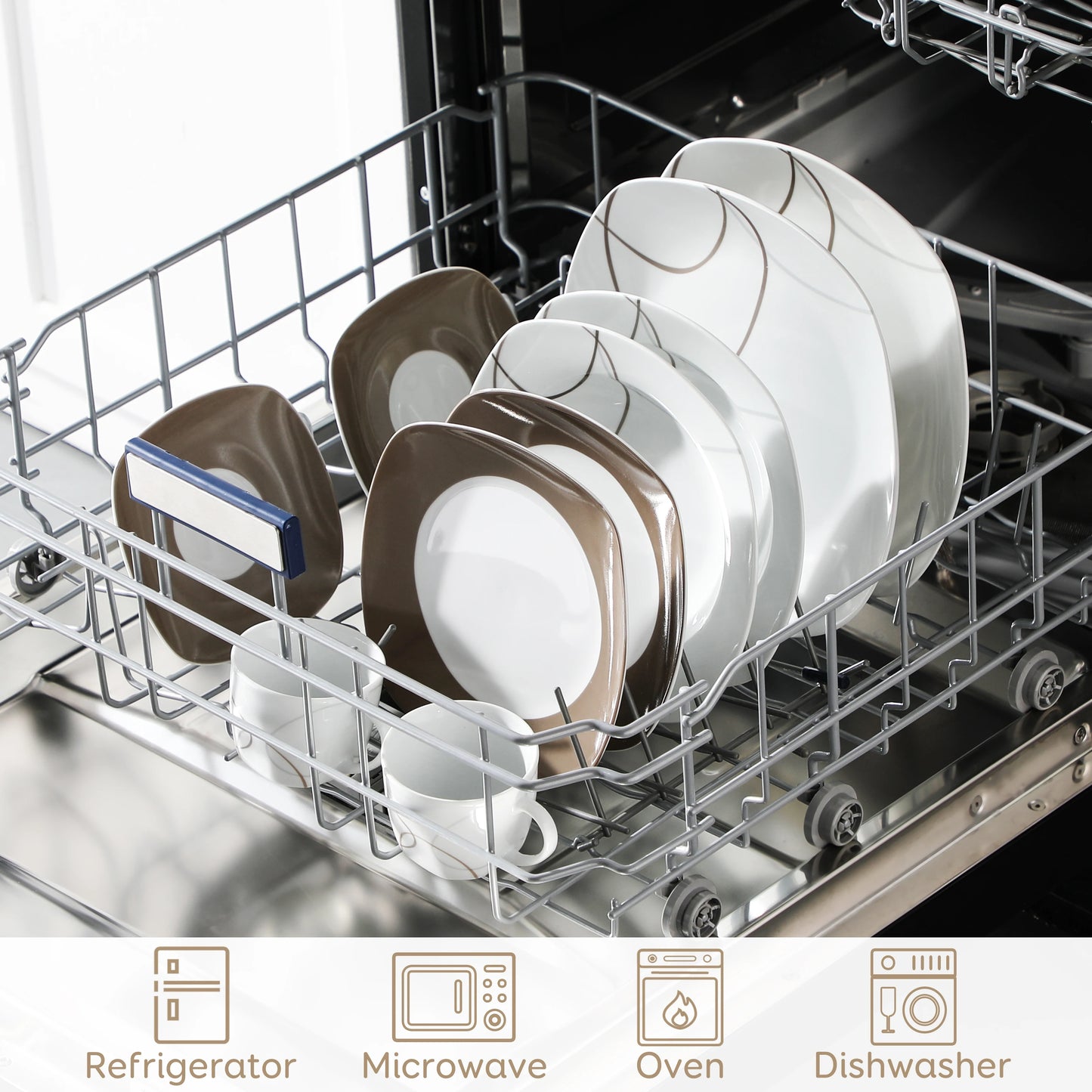 30-Piece Ceramic Dinner Plate Set