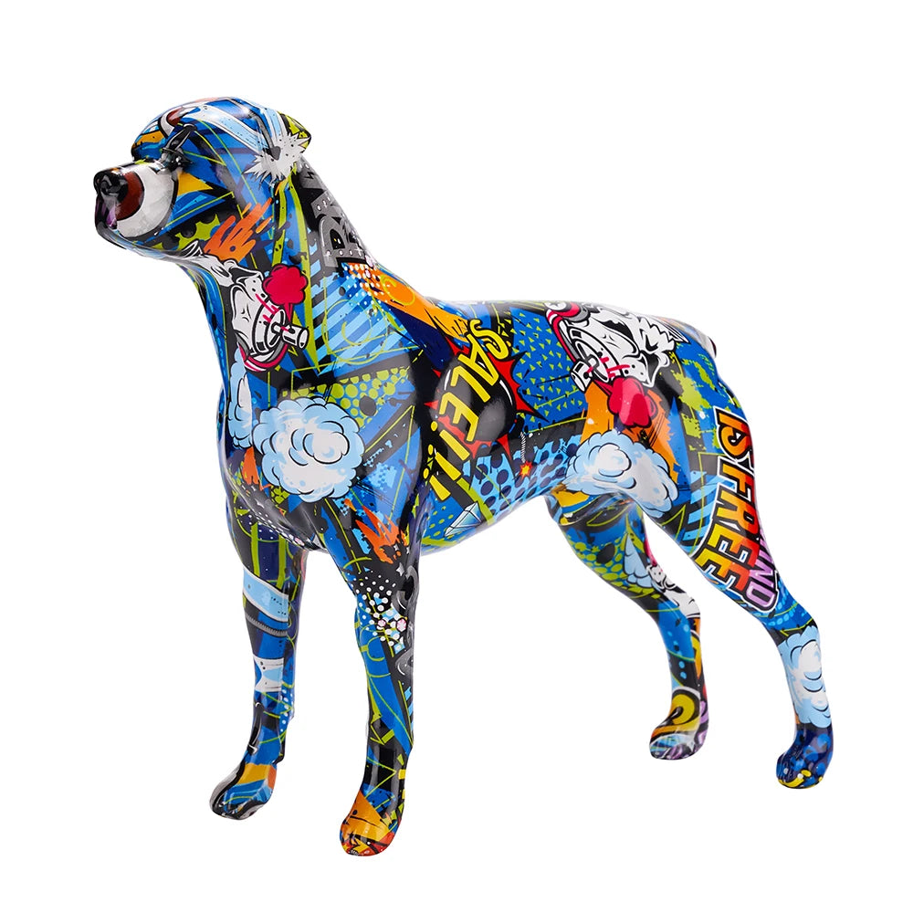 Creative Colorful Art Animal Rottweiler