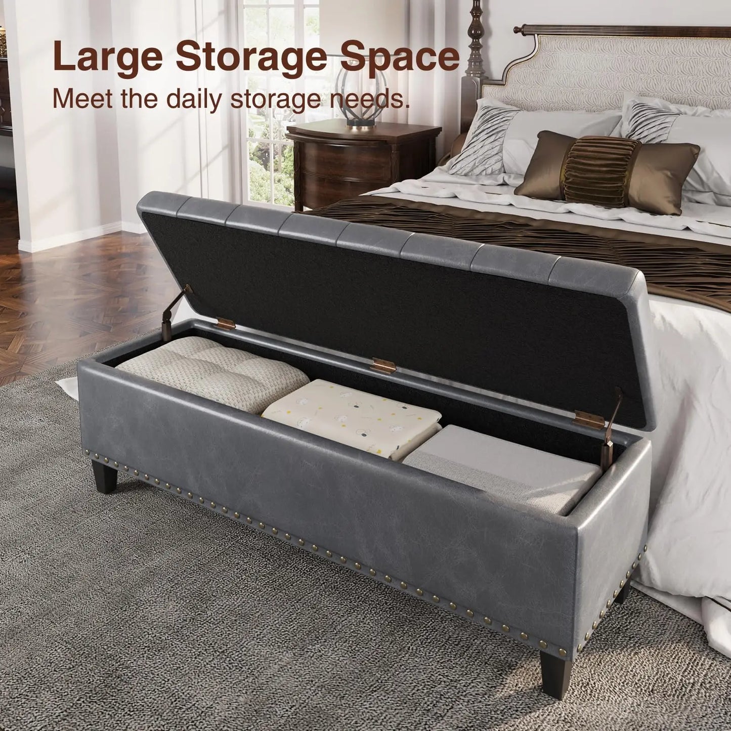Vabches 51'' Ottoman Storage Bench