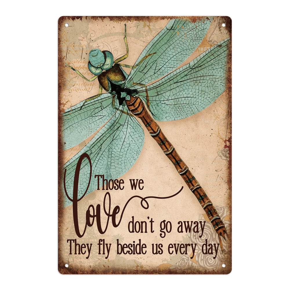 Dragonfly Metal Sign