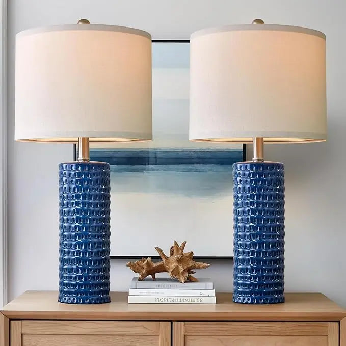 Modern Accent Ceramic Table Lamp Set of 2