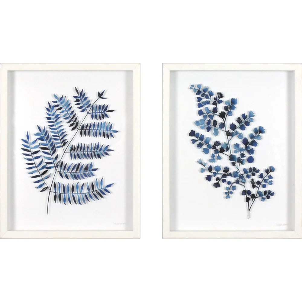 Framed Botanical Glass Prints Set of 2