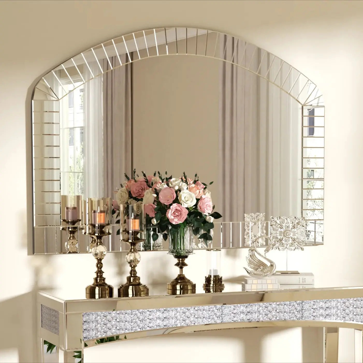 Large Arched Wall Mirror
