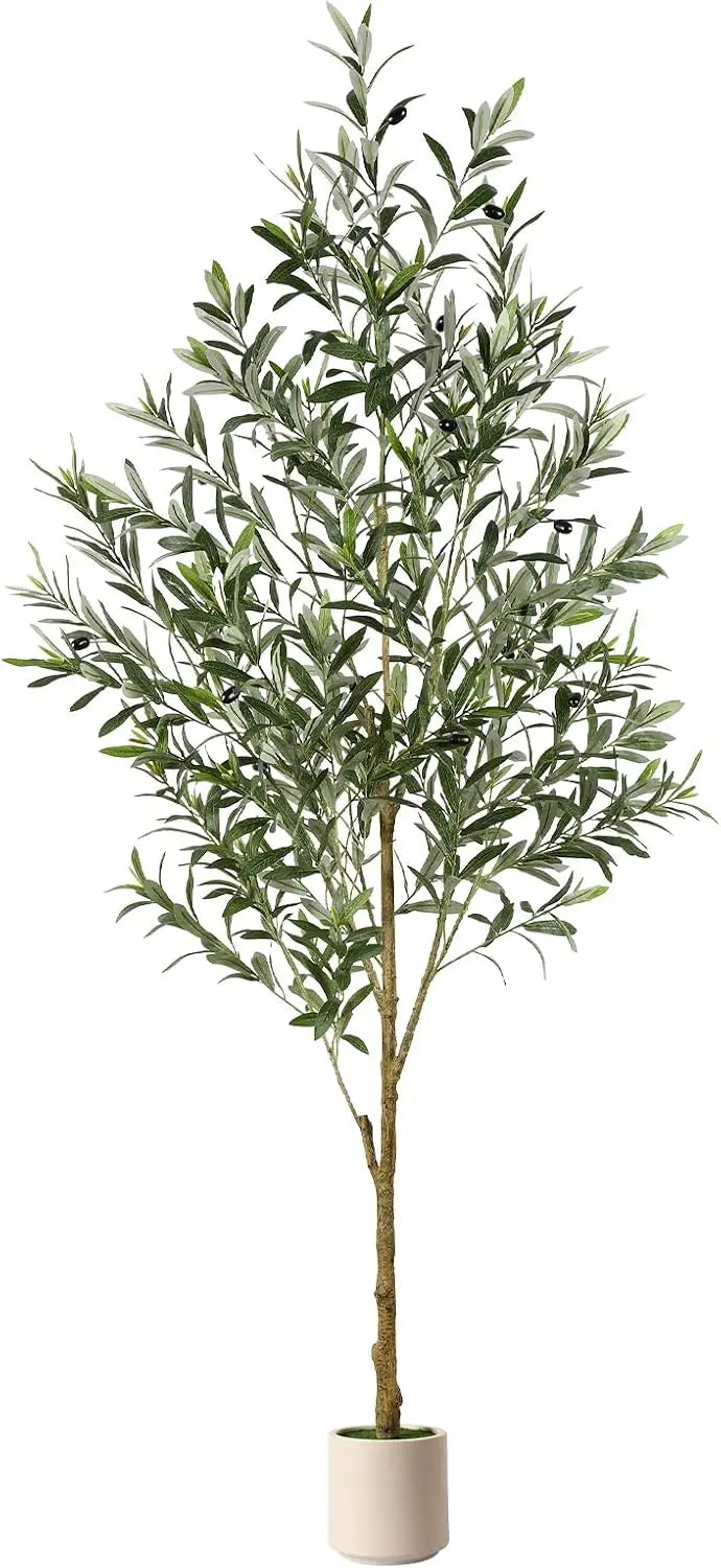 6 Ft Olive Tree with Lifelike Fruit