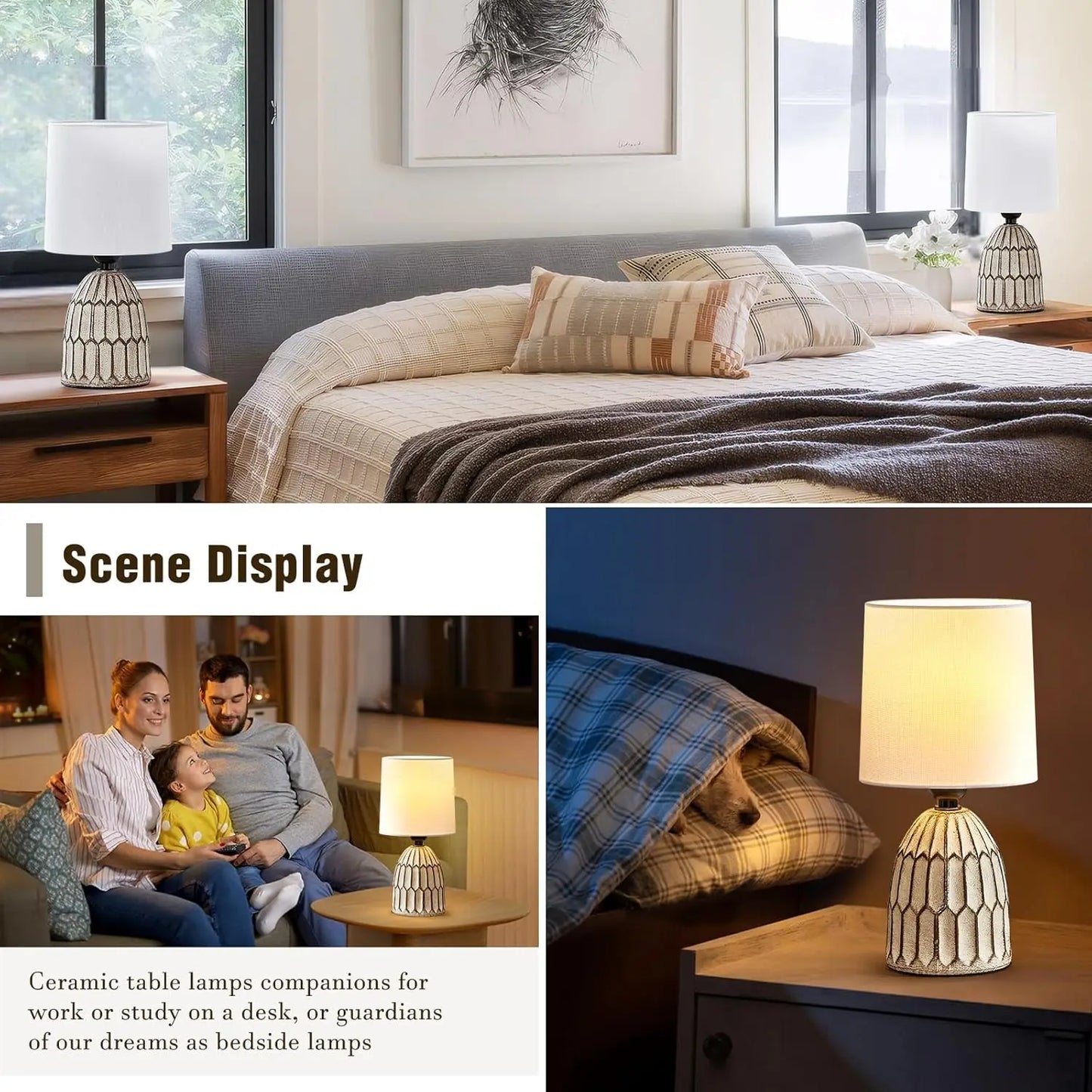 Ceramic Table Lamps Set of 2