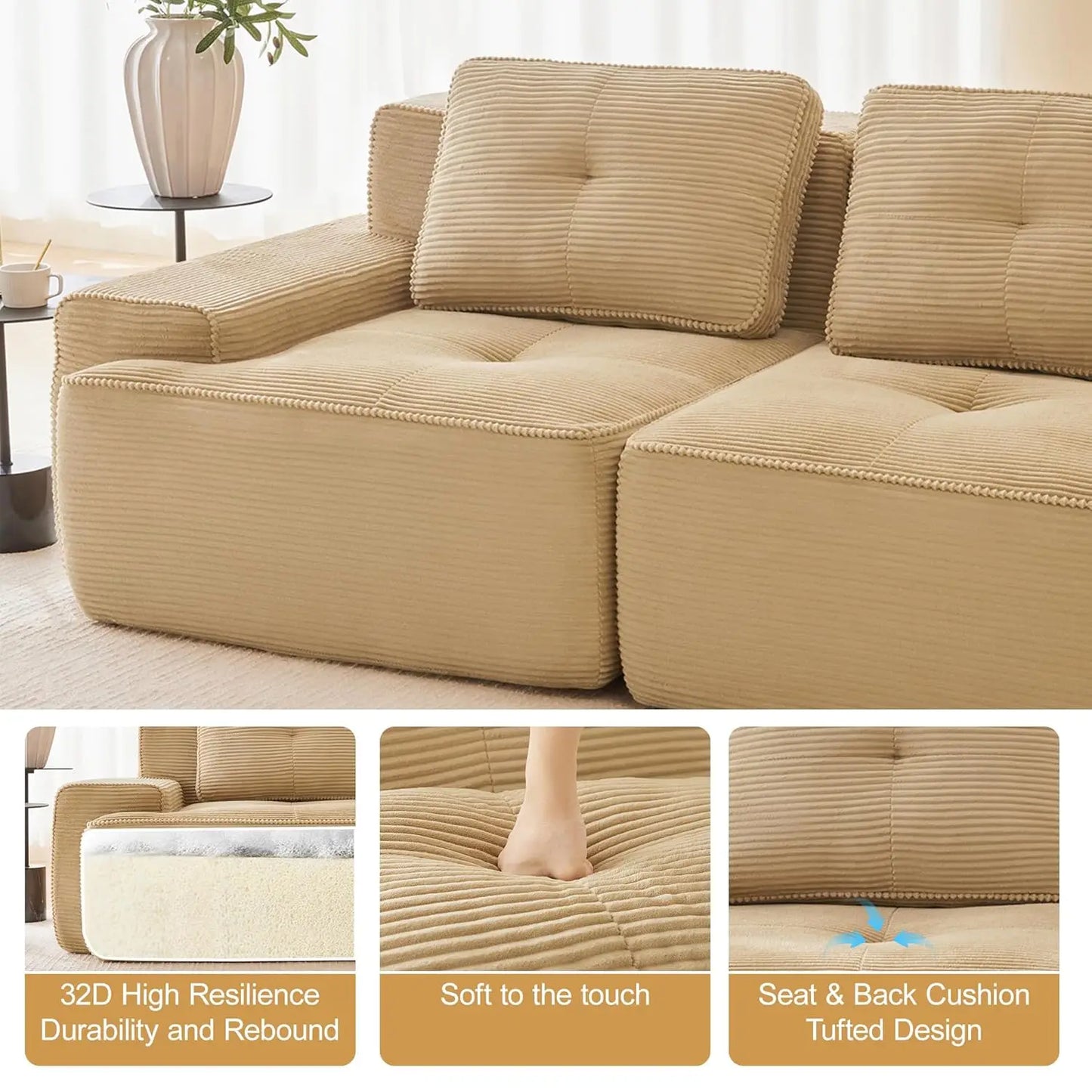 Boneless Couch with Pillow