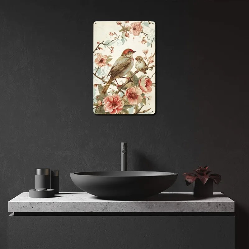 Vintage Bird Themed Iron Metal Logo