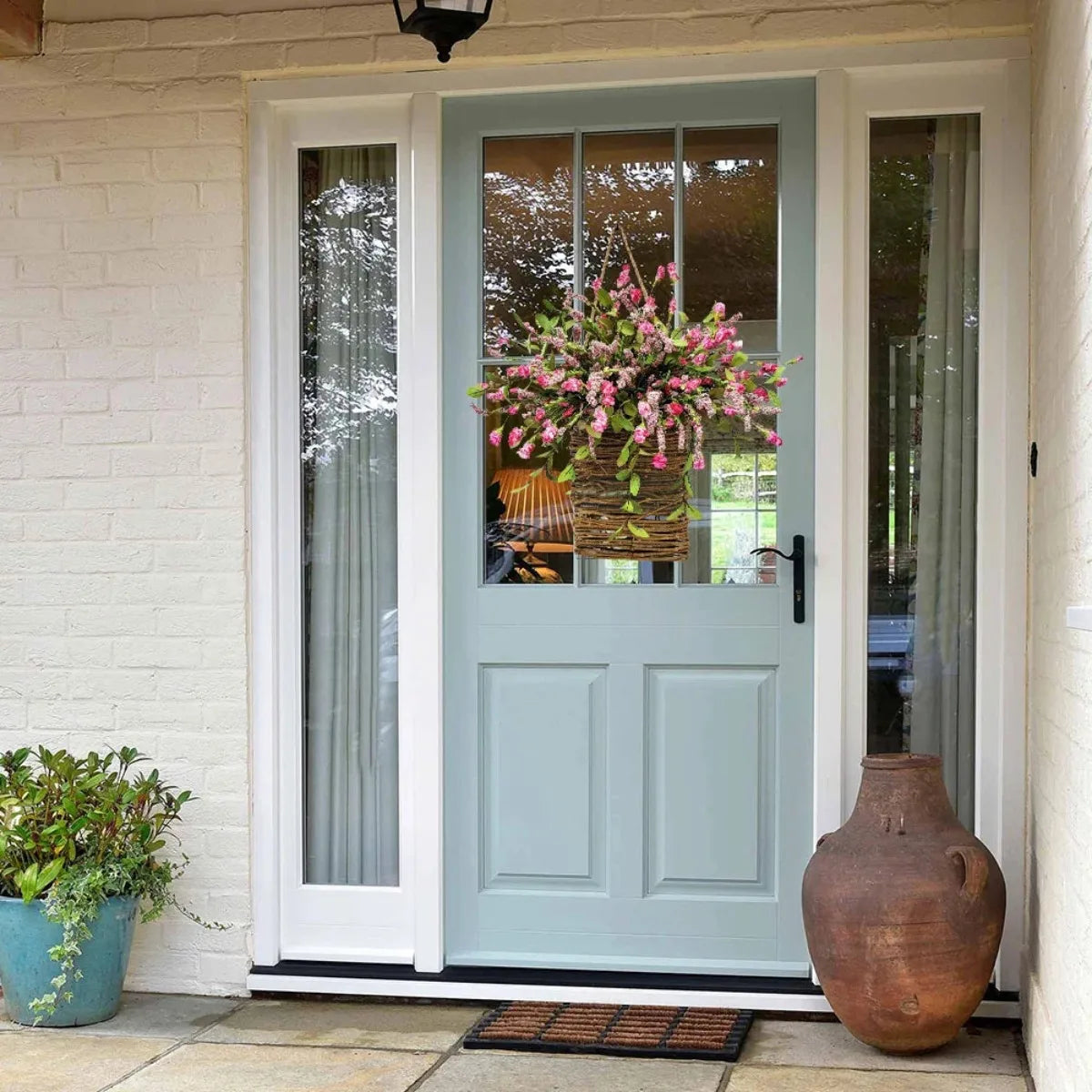 Wildflowers Hanging Basket Wreath